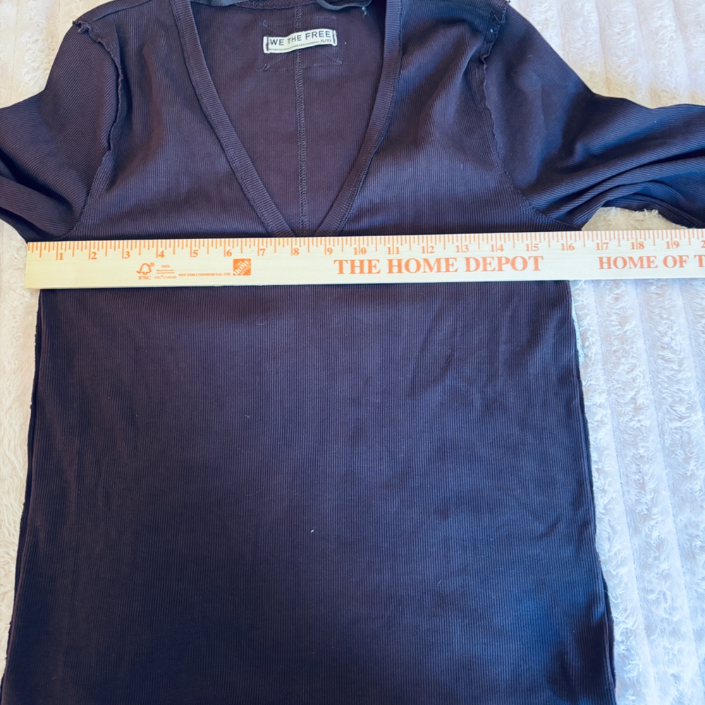 We The Free Plum Long Sleeve V-Neck Women's Top XL New w Tags Lagenlook - Picture 6 of 10